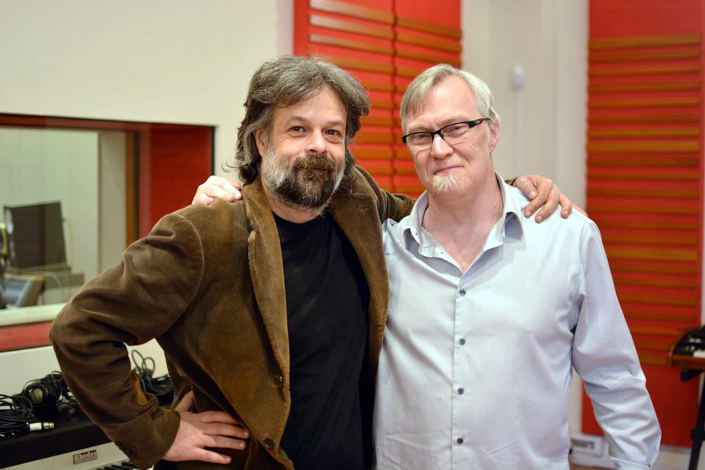 Alessandro Taricco and Kirk MacDonald at Riverside Studio, Turino, Italy